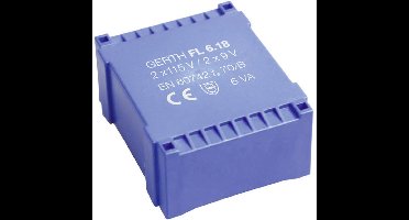 Gerth FL6.24 Printtransformator 2 x 115 V 2 x 12 V/AC 6 VA 250 mA