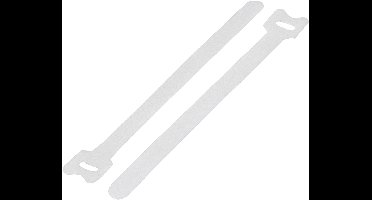 TRU COMPONENTS TC-MGT-150WE203 Klittenband kabelbinder Om te bundelen Haak- en lusdeel (l x b) 150 mm x 12 mm Wit 1 stuk(s)