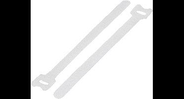 TRU COMPONENTS TC-MGT-310WE203 Klittenband kabelbinder Om te bundelen Haak- en lusdeel (l x b) 310 mm x 16 mm Wit 1 stuk(s)