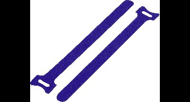 TRU COMPONENTS TC-MGT-310BE203 Klittenband kabelbinder Om te bundelen Haak- en lusdeel (l x b) 310 mm x 16 mm Blauw 1 stuk(s)