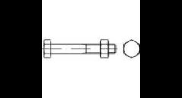 TOOLCRAFT 110896 Zeskantbout M20 320 mm Buitenzeskant DIN 601 Staal Galvanisch verzinkt 10 stuk(s)