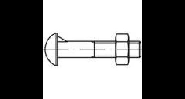 TOOLCRAFT 111771 Bolkopschroeven met neus M16 50 mm Buitenzeskant DIN 607 Staal 50 stuk(s)