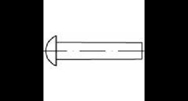 TOOLCRAFT 112183 Halfronde klinknagel (Ø x l) 5 mm x 55 mm Staal 100 stuk(s)