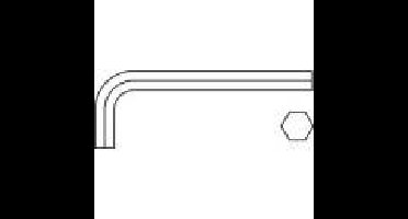 TOOLCRAFT Haakse schroevendraaier Inbus 3 mm