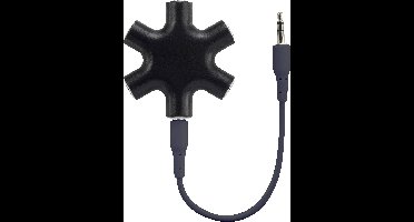 SpeaKa Professional SP-7870556 Jackplug Audio Y-adapter [1x Jackplug female 3,5 mm - 5x Jackplug female 3,5 mm] Zwart