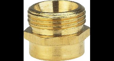 GARDENA 07264-20 Messing Schroefdraadverloopnippel 26,44 mm (3/4) buitendraad, 30,3 mm (1) binnendraad