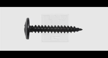 SWG 412103067 Plaatschroeven 3.5 mm 9.5 mm Kruiskop Phillips Staal Zwart verzinkt 100 stuk(s)