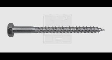 SWG 192106110 Houtschroef 10 mm 60 mm Buitenzeskant DIN 571 Staal Verzinkt 50 stuk(s)