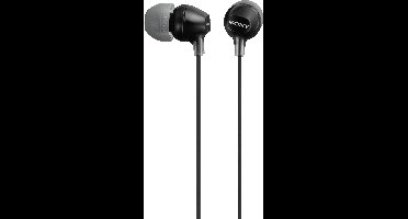 Sony MDR-EX15LP In Ear oordopjes Kabel Zwart