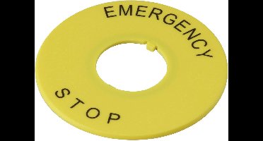 DECA A2AV-27 Etiket Opdrukmotief EMERGENCY STOP Geel 1 stuk(s)