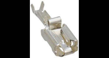 TE Connectivity 160773-6 Platte stekker (female) Vibratieveilig Insteekbreedte: 6.35 mm Insteekdikte: 0.81 mm 180 ° Ongeïsoleerd Zilver 1 stuk(s)