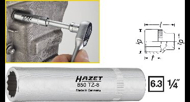 Hazet 850TZ-8 Dopsleutelinzetstuk 8 mm 1/4 (6.3 mm)