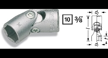 Hazet 880G-15 Dop (zeskant) Kniegewrichtsleutelinzet 15 mm 3/8 (10 mm)