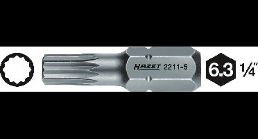 Hazet Veeltand-bit M5 Speciaal staal C 6.3 1 stuk(s)