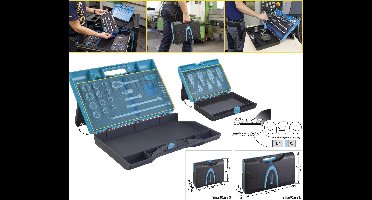 Hazet 165-S Gereedschapskist (leeg) ABS kunststof Blauw, Zwart