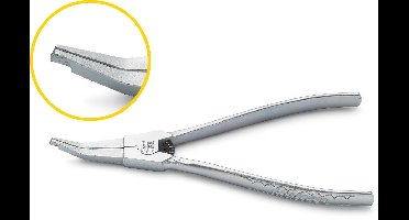 Hazet 1847-6 Precisie-borgveertang Geschikt voor borgringen Buitenringen Puntvorm 30° gebogen