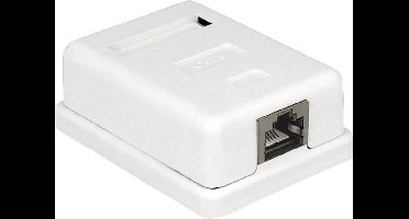 Delock 86169 Netwerkdoos Opbouw (op muur), Apparaatmontage Inzet met centraalstuk en frame CAT 6 1 poort Wit