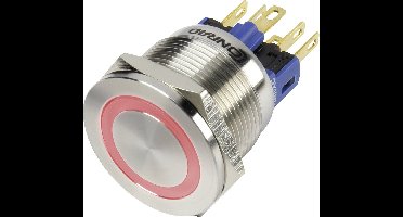 TRU COMPONENTS 1303040 GQ22S-11E/R/12V Vandalismebestendige druktoets 250 V/AC 3 A 1x uit/(aan) Moment Rood IP65 1 stuk(s)