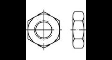 TOOLCRAFT 132298 Zeskantmoeren M12 DIN 936 Staal Gelamelleerd gecoat 500 stuk(s)