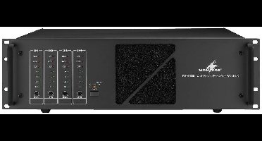 Monacor PA-4120 PA-versterker 120 W 4-kanaals