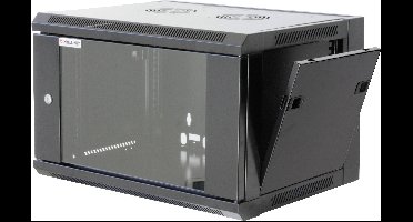 Intellinet 711715 19inch-wandkast (b x h x d) 570 x 370 x 450 mm 6 HE Zwart (RAL 9005)