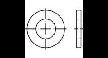 Onderlegring 6 mm 12 mm Staal Galvanisch verzinkt 100 stuk(s) TOOLCRAFT 135776
