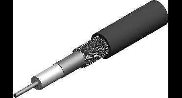 Telegärtner 100012922 Coaxkabel Buitendiameter: 2.80 mm Low Loss 100 flex 50 Ω Zwart per meter
