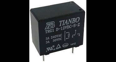Tianbo Electronics TRG1 D-12VDC-S-Z Printrelais 12 V/DC 5 A 1x wisselcontact 1 stuk(s)