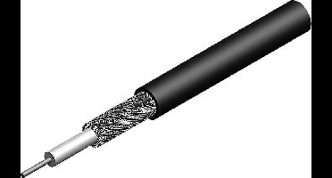 Telegärtner 100012814 Coaxkabel Buitendiameter: 4.95 mm RG58 PE 50 Ω Zwart per meter