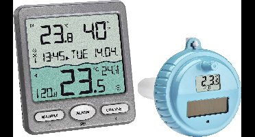 TFA Dostmann VENICE Funk-Pool-Thermometer 30.3056.10 Zwembadthermometer Antraciet