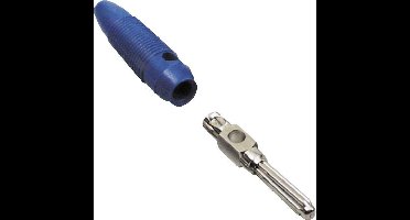TRU COMPONENTS Pluimstekker Stekker, recht Stift-Ø: 4 mm Blauw 1 stuk(s)