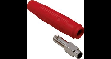 TRU COMPONENTS Laboratoriumbus Koppeling, recht Stift-Ø: 4 mm Rood 1 stuk(s)