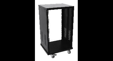 Roadinger SR-19 19 inch rack 14 HE Staal Incl. wielen