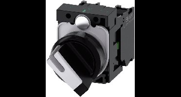 Siemens 3SU11002BF601MA0 3SU1100-2BF60-1MA0 Knevelschakelaar Kunststof frontring Zwart, Wit 1 x 90 ° 1 stuk(s)