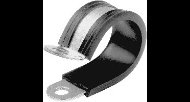 Norma NORMAFIX Buishouderklem Schroefbaar 9418912007 Bundel-Ø (bereik) 7 mm (max) Met chloropreen-beschermprofiel Zilver, Zwart 1 stuk(s)