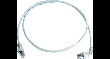 Telegärtner 100008023 RJ45 Netwerkkabel, patchkabel CAT 6A S/FTP 1.00 m Wit Vlambestendig, Halogeenvrij 1 stuk(s)