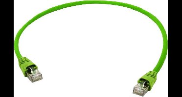 Telegärtner 100008000 RJ45 Netwerkkabel, patchkabel CAT 5 SF/UTP 1.00 m Geel, Groen 1 stuk(s)