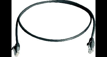 Telegärtner 100008058 RJ45 Netwerkkabel, patchkabel CAT 6 U/UTP 1.00 m Zwart Vlambestendig, Halogeenvrij 1 stuk(s)