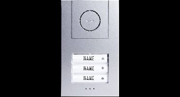 m-e modern-electronics VISTUS AD ALU 430 Vistus Buitenunit voor Deurintercom Kabelgebonden Driegezinswoning Zilver, Wit