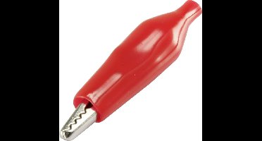 TRU COMPONENTS 93038c37 Krokodillenklem Rood Lengte: 40 mm 1 stuk(s)