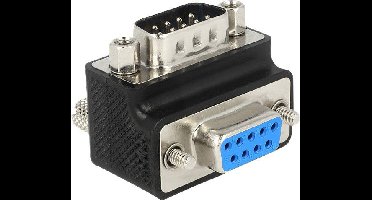 Delock Adapter Serieel [1x D-sub stekker 9-polig - 1x D-sub bus 9-polig] 0 m Zwart