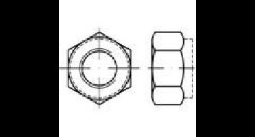 TOOLCRAFT 139780 Borgmoeren M10 DIN 6924 Staal Galvanisch verzinkt 100 stuk(s)