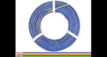 Donau Elektronik 418-50 Draad 4 x 0.14 mm² Groen, Rood, Geel, Blauw 50 m