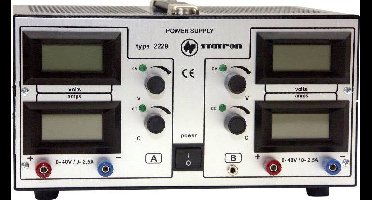 Statron 2229.2 Labvoeding, regelbaar 0 - 40 V 0 - 2.5 A 200 W Aantal uitgangen: 2 x