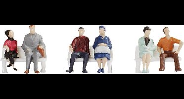 NOCH 47130 TT Passanten. figuren Geverfd, Zittend