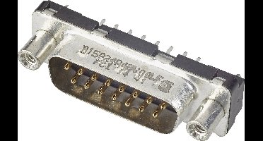 FCI D-SUB D15P13A4GX00LF D-sub male connector 90 ° Aantal polen: 15 Print 1 stuk(s)