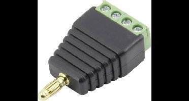 TRU COMPONENTS 93013c1125 Laboratoriumstekker Stekker, recht Stift-Ø: 4 mm Zwart 1 stuk(s)