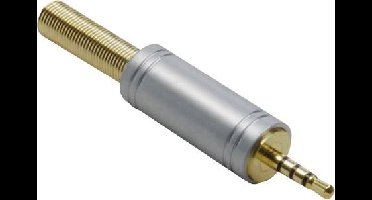 BKL Electronic 1103086 Jackplug 2,5 mm Stekker, recht Aantal polen: 4 Stereo Goud 1 stuk(s)