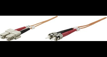 Intellinet 470124 Glasvezel Optische vezel Aansluitkabel 3.00 m Oranje [1x ST-stekker - 1x SC-stekker] 50/125 µ Multimode OM2