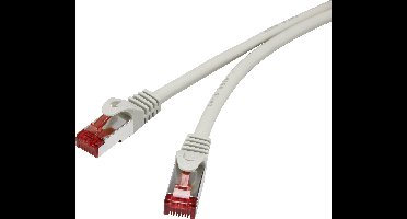 Renkforce RF-4724266 RJ45 Netwerkkabel, patchkabel CAT 6 S/FTP 5.00 m Grijs Snagless, Vergulde steekcontacten, Vlambestendig 1 stuk(s)